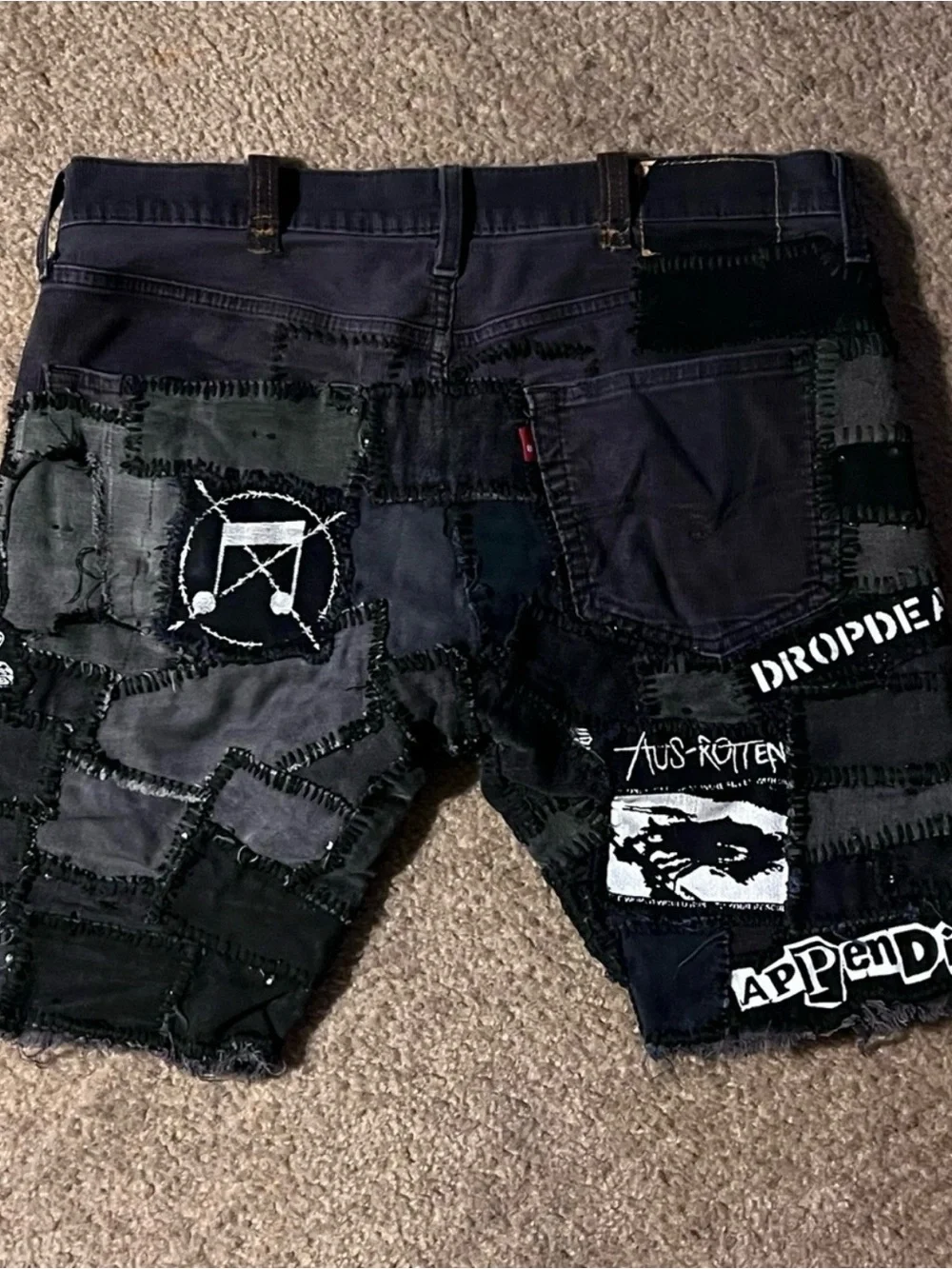 2-pairs Crust punk shorts size 33 but will fit 34 waist size. 🔥OBO🔥